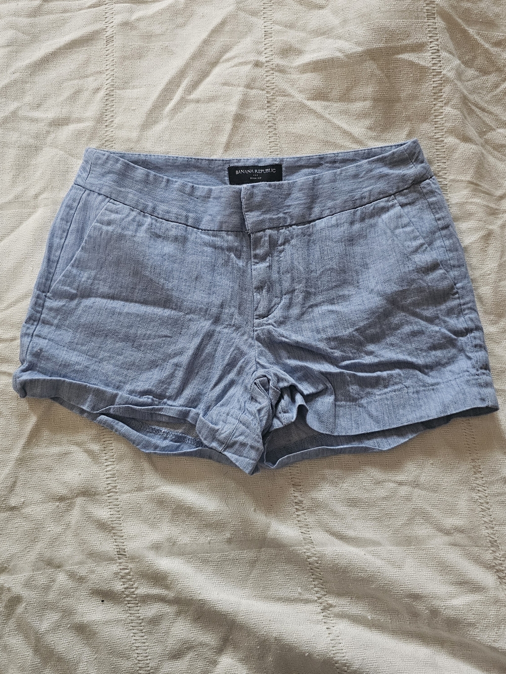 Banana Republic Pale Blue Linen-Blend Women's Shorts